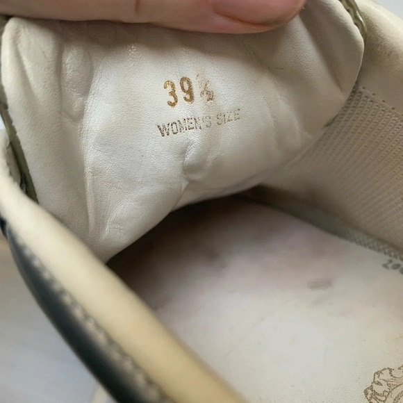 Tod's Silver  Gold Black Metallic Patent Leather Sneaker 39.5 - Picture 2 of 11